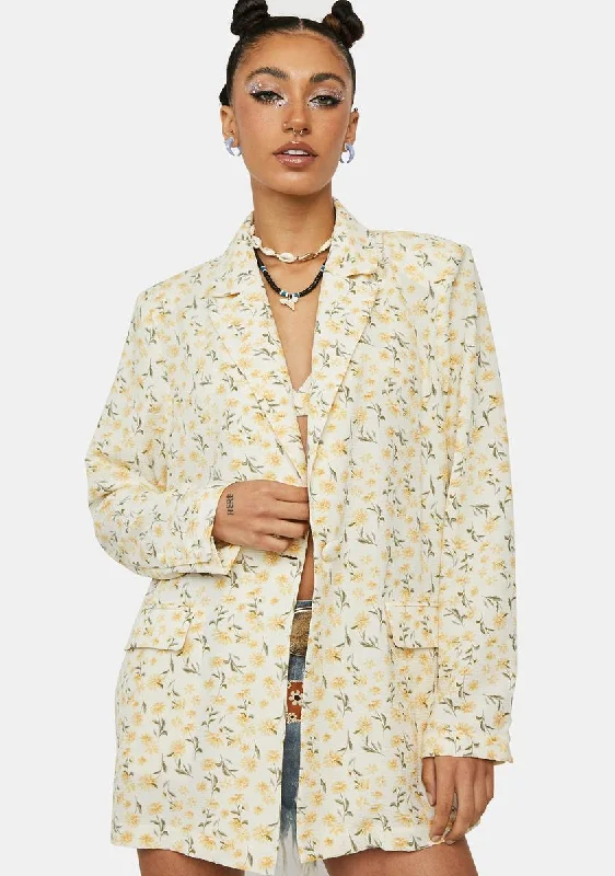 Women's Trendy Apparel Gift Ideas Making Friends Floral Blazer