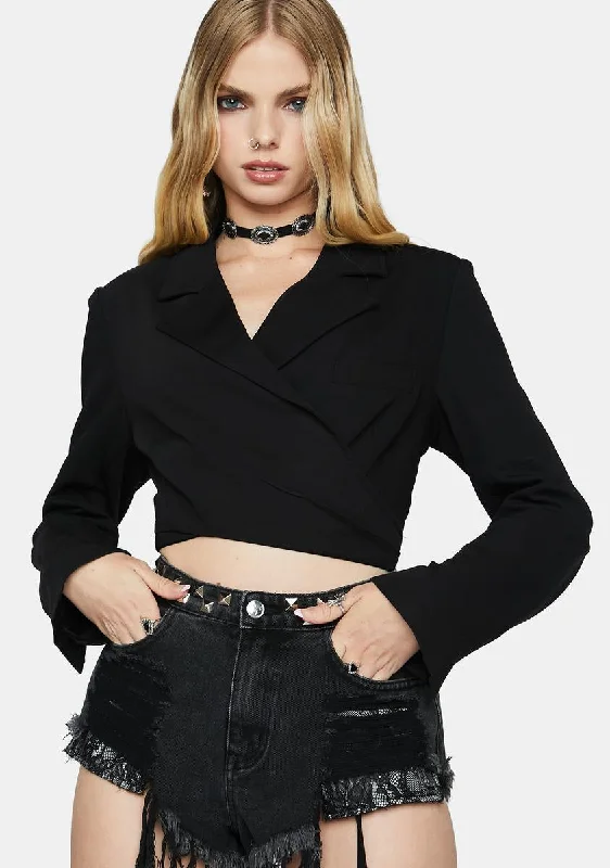 Timeless Women's Clothes Mega Sale At The Top Cropped Blazer