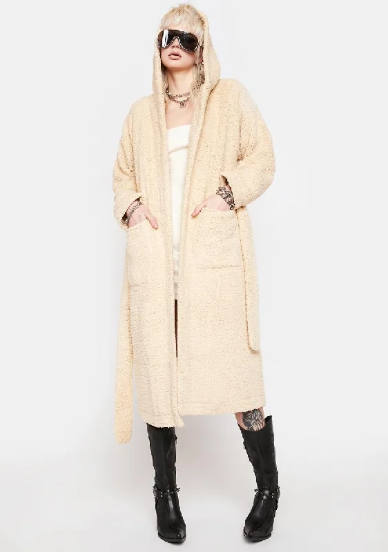 Women's Trendy Garments Cozy Chic Promotions Look At Her Teddy Trench Coat