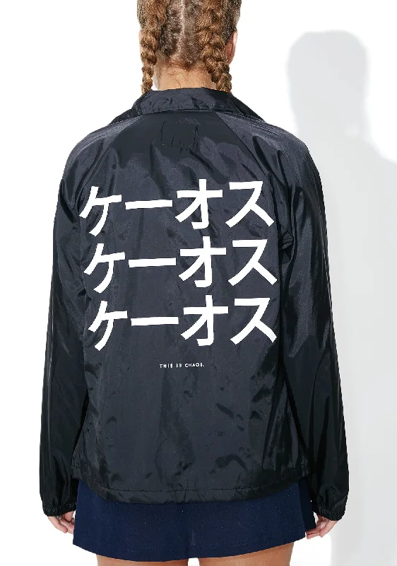 Stylish Women's Garments For Holidays Inspired By You, Designed For You Katakana Coaches Jacket