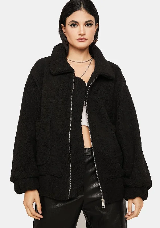 Timeless Women's Clothes Trendy Pulse Night Feel Me Fly Faux Fur Jacket