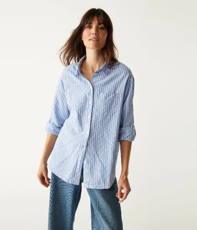 Enjoy Discount Women's Effortless Casual Outfit Enjoy Discount Wendy Oversized Striped Shirt