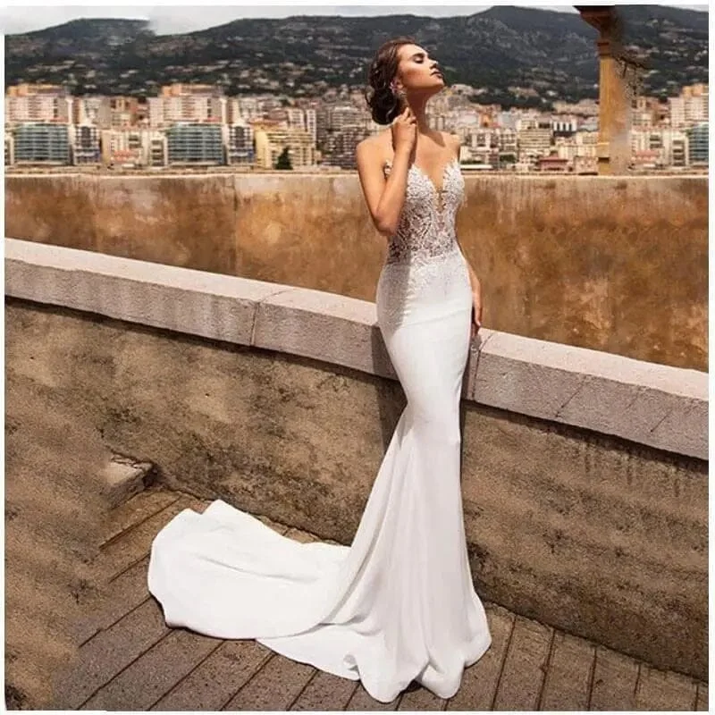 Fashionable Women's Clothing Fashion Essentials Mermaid Lace Allure Bridal Dress