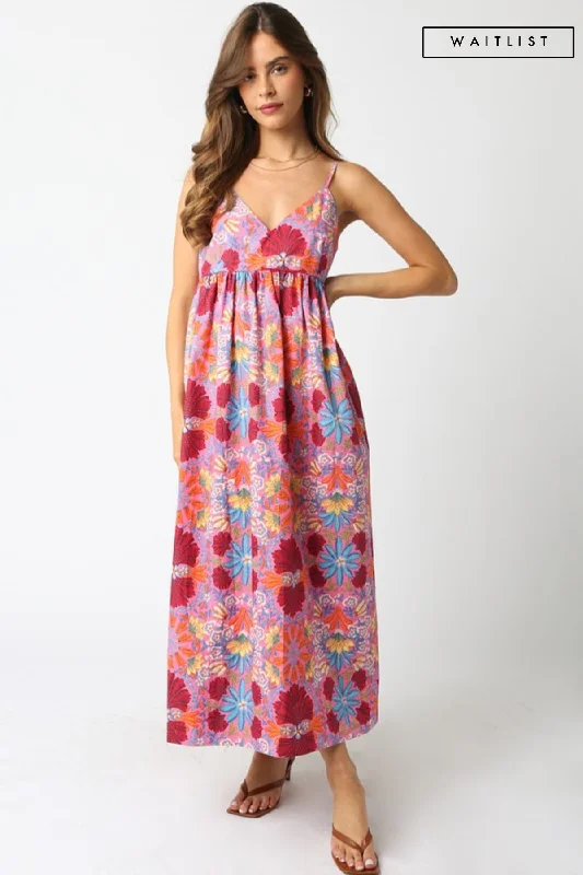 Timeless Women's Garments Classy Style Discounts Waitlist 3/20 ♥ Rosemary Sleeveless Floral Print Maxi Dress Pink