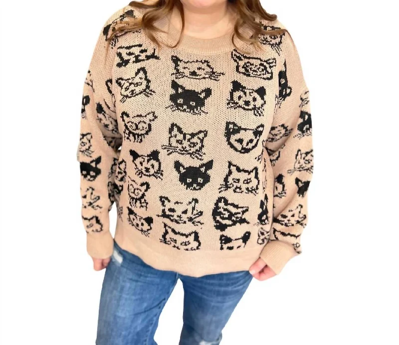 Women's Vacation Garments Absurdly Cheap Sale Feline Fine Sweater In Natural Heather