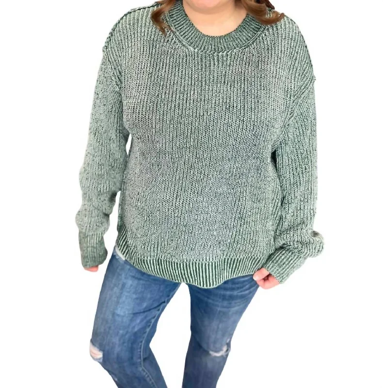 Women's Resort Attire Limited Edition Huntress Knit Sweater In Hunter Green/white