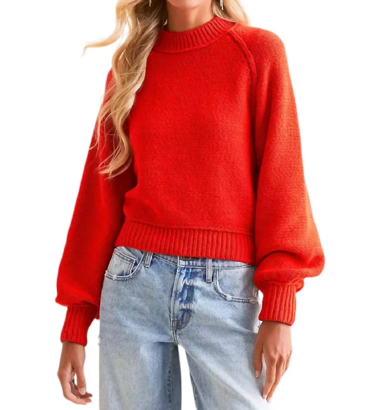 Women's Luxury Garments Special Offer For You Riley Pullover Sweater In Red