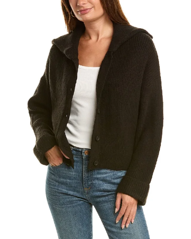 Women's Elegant Outfit Find Your Unique Flair 525 America Suzanne Chunky Collar Cardigan