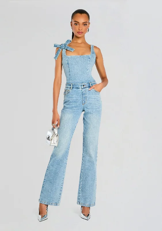 Classic Women's Apparel Contemporary Chic Promotions Dawson Denim Jumpsuit