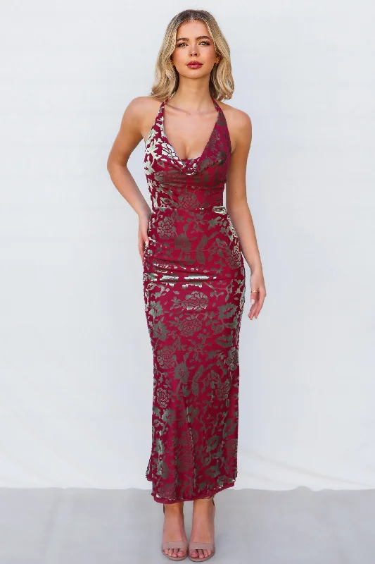 Women's High-Fashion Outfit Special Offers, Don't Miss Riley Maxi Dress - Wine