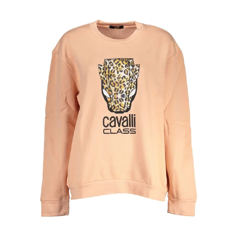 Women's Clothing With Trendy Designs Vintage-Modern Style Offers Cavalli Class Elegant  Fleece Crew Neck Women's Sweater