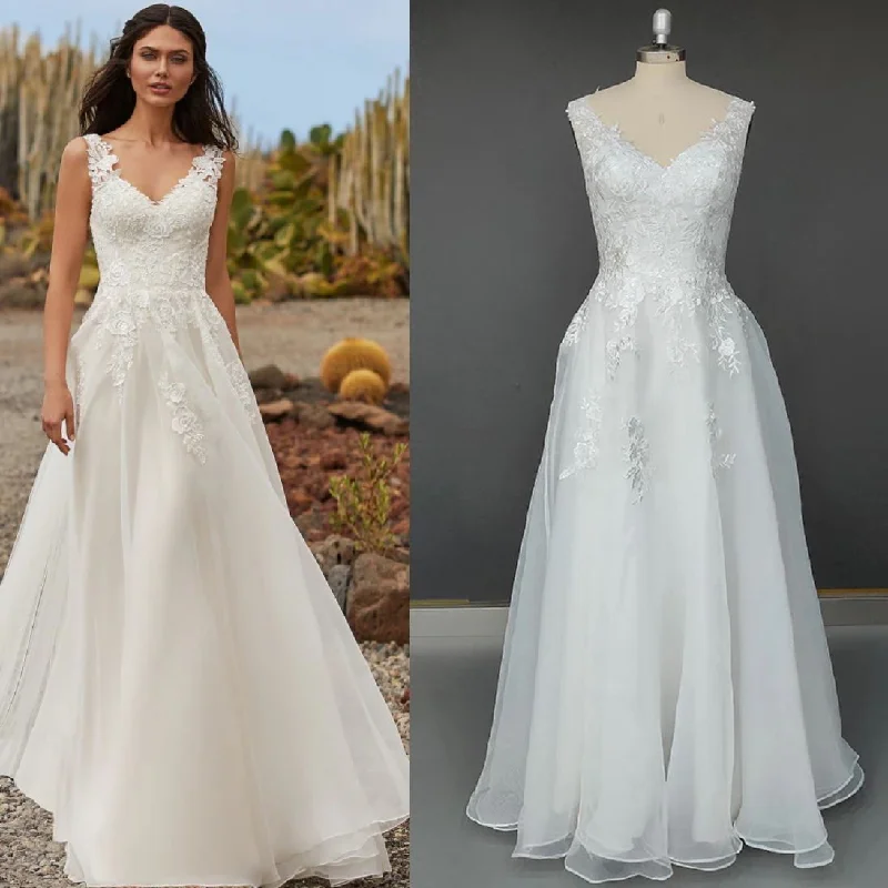 Elegant Women's Attire Vintage-Inspired Style Offers Shoreline Elegance Bridal Dress