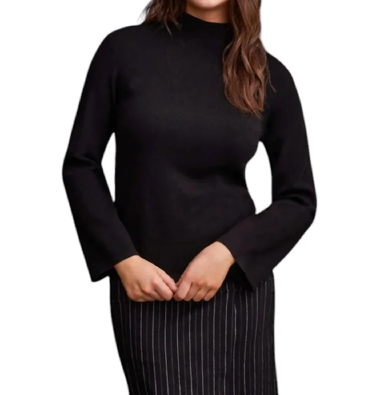 Women's Transitional Outfit Shop The Hottest Deals Funnel Neck Sweater In Black