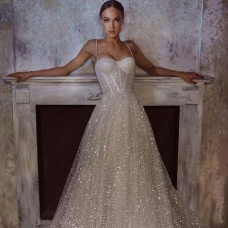 Stylish Women's Apparel Flash Sale Starts Princess Shimmer Bridal Gown