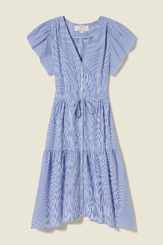 Women's Evening Apparel End Of Season Sale Kristi Dress Blue/White Stripes