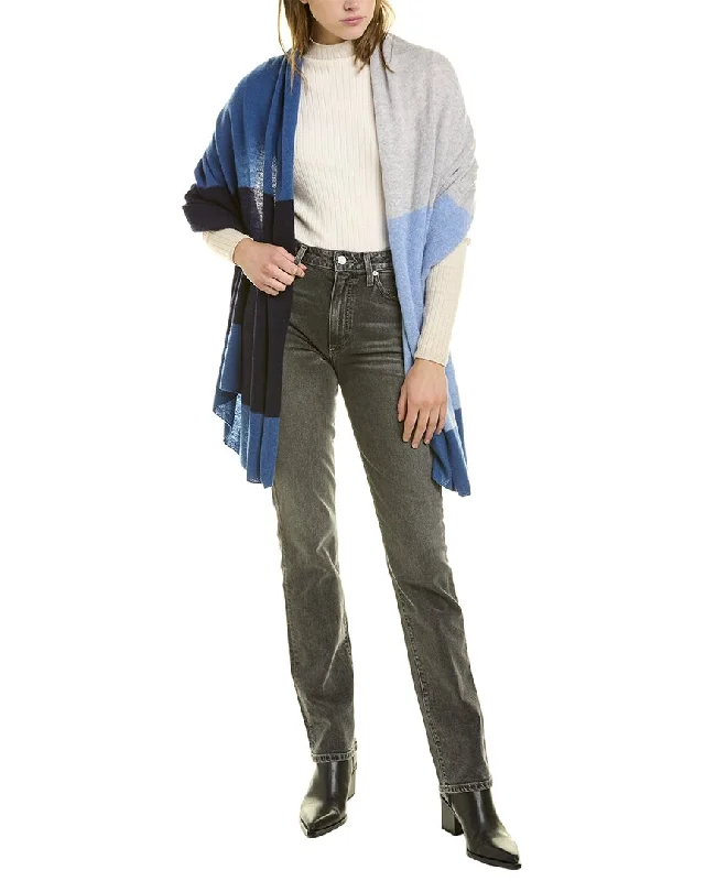 Women's Resort Apparel Limited-Time Offer In2 by InCashmere Bold Stripe Cashmere Wrap