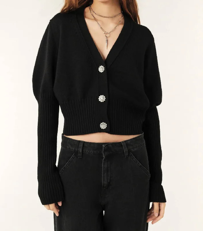 Women's Outerwear Attire Huge Discounts This Week Tanda Cardigan In Black