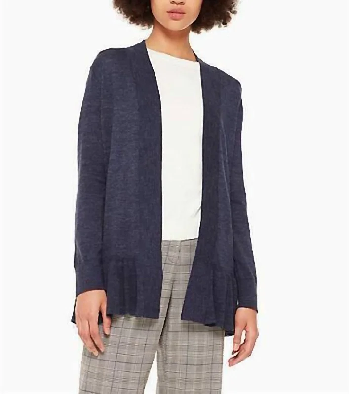 Women's Athletic Apparel Limited-Time Offer Broome Street Open Front Denim Cardigan In Blue