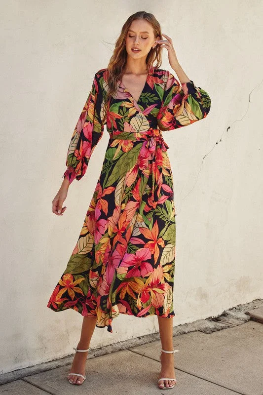 Women's Professional Garments Imeless Style Oceania Garden Midi Dress