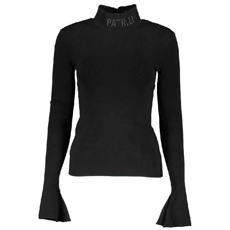 Women's Casual Apparel Comfortable Chic Patrizia Pepe Elegant Turtleneck Embroide Women's Sweater