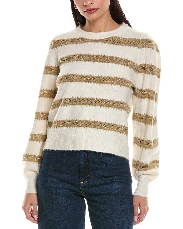 Affordable Women's Garments Shop The Hottest Deals ANNA KAY Herringbone Cashmere-Blend Sweater