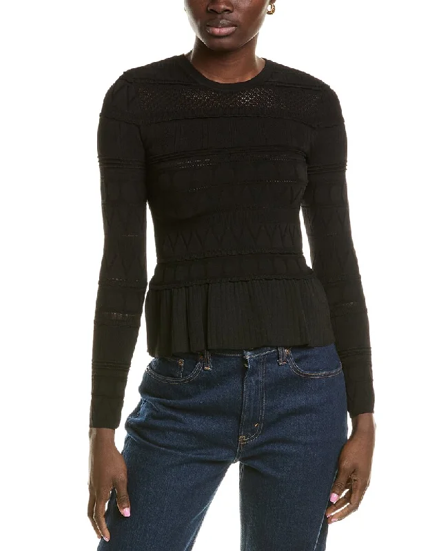 Women's Luxury Apparel Trend Leading Collection Milly Ruffle Sweater