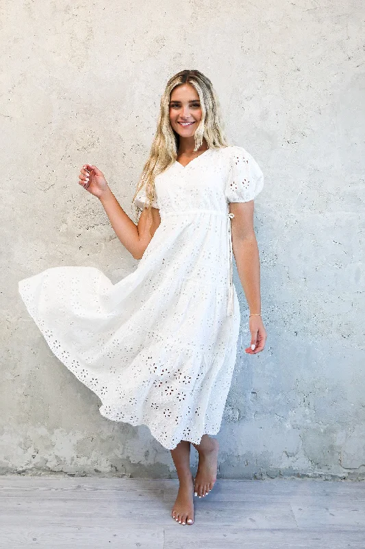 Women's Night-Out Outfit Inspired By You, Designed For You The Randa in White Eyelet (FINAL SALE)