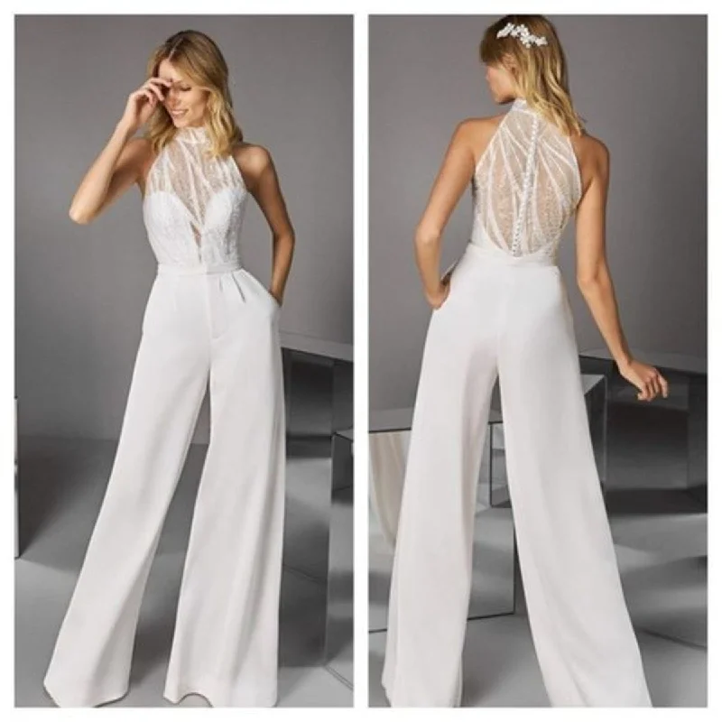 Women's Contemporary Apparel Final Sale Sequin Illusion Jumpsuit