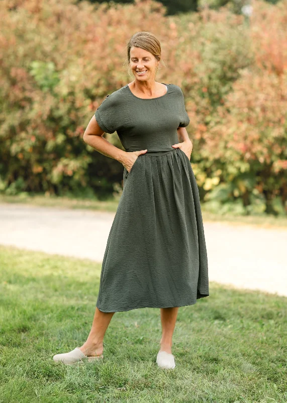 Women's Activewear Apparel Special Offers, Don't Miss Cassia Dolman Sleeve Midi Dress