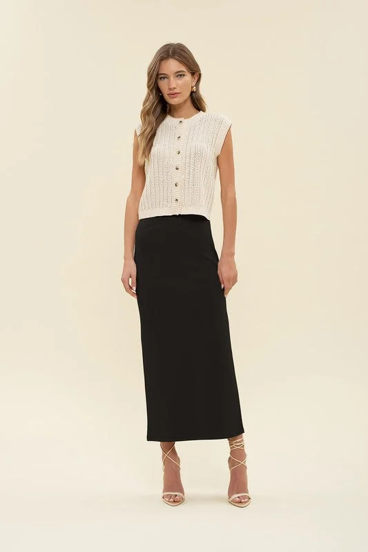 Affordable Luxury Women's Apparel Sleek Style Discounts On Time Midi Skirt