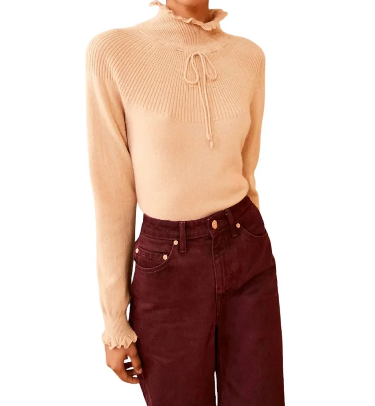 Women's Garments Stay Ahead In Style Maisie Turtleneck Sweater In Camel