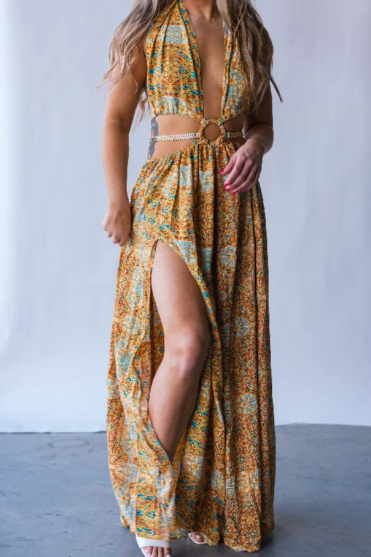 Women's Relaxed Outfit Valentine's Special Virgin Islands Maxi Dress (Sunset) FINAL SALE