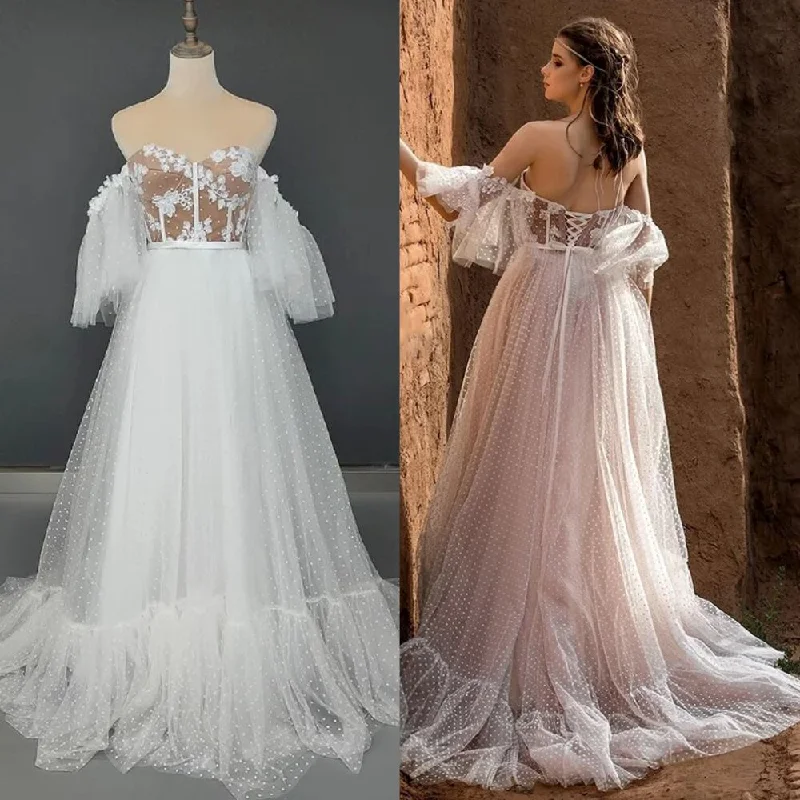 Women's Activewear Garments Fast Fashion Favorites Off Shoulder Romance Wedding Dress