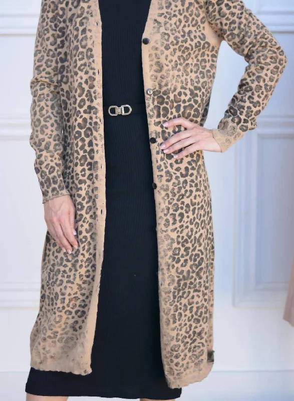 Luxury Women's Clothes Sophisticated Style Offers Rue Leopard Cardigan