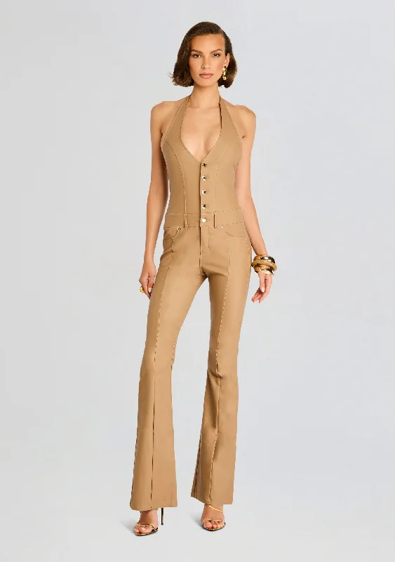 Formal Clothing For Women Limited Time Special Offer Cynthia Coated Denim Jumpsuit