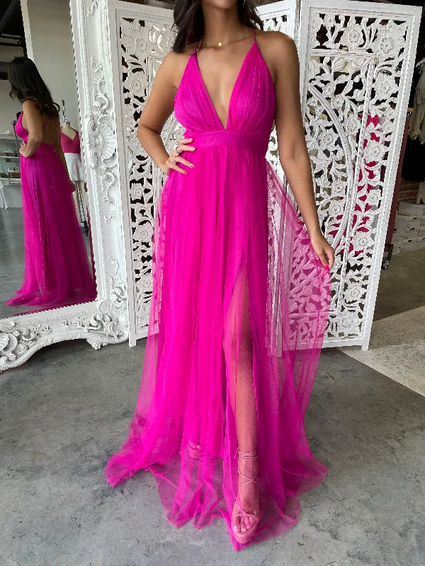 Affordable Trendy Clothes For Women Hurry Before It'S Gone Love Spell Gown (Fuchsia)