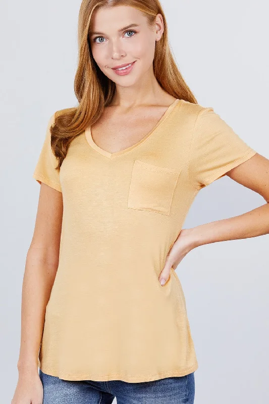 Massive Savings V-neck Rayon Jersey Top