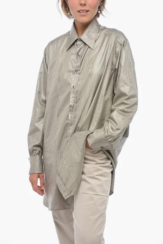 Mega Sale Maison Margiela MM1 Jacquard Satin Shirt with Spread Collar