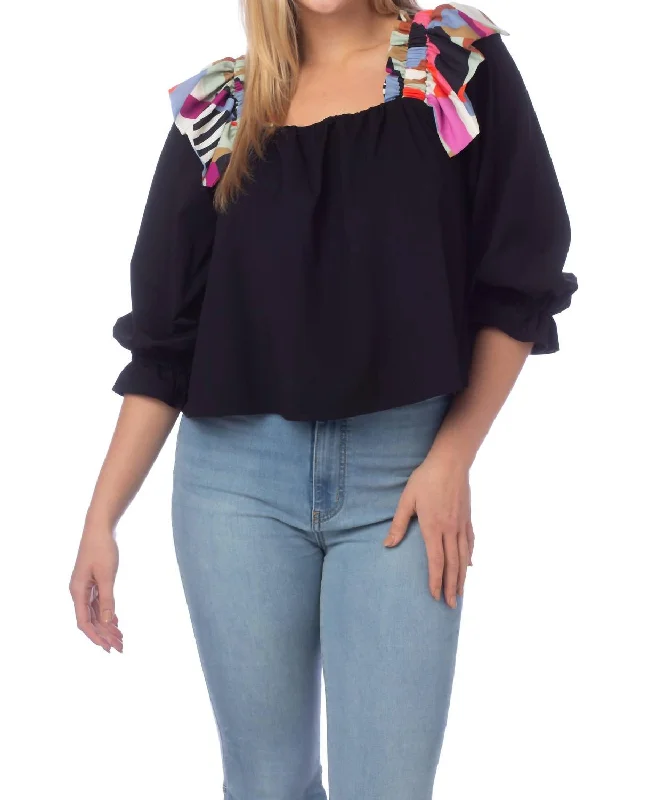 Ends Soon Ria Top In Black