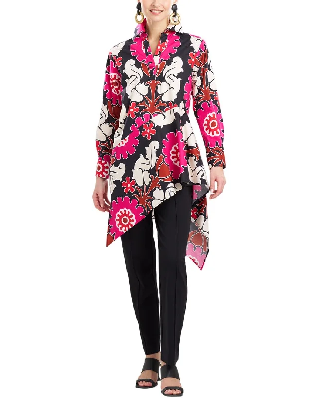 Relaxed Style Deals Natori Talitha Poplin Flounce Shirt