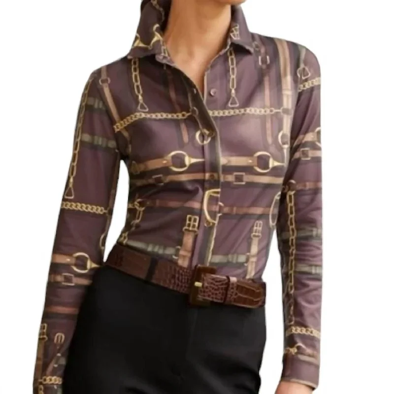 Fresh Fashion Discounts Betty Top In Brown Buckley Prep