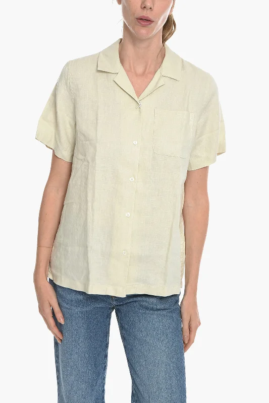 Chic & Cozy Collection Samsoe Samsoe Linen OSCARINE Shirt with Breast Pocket