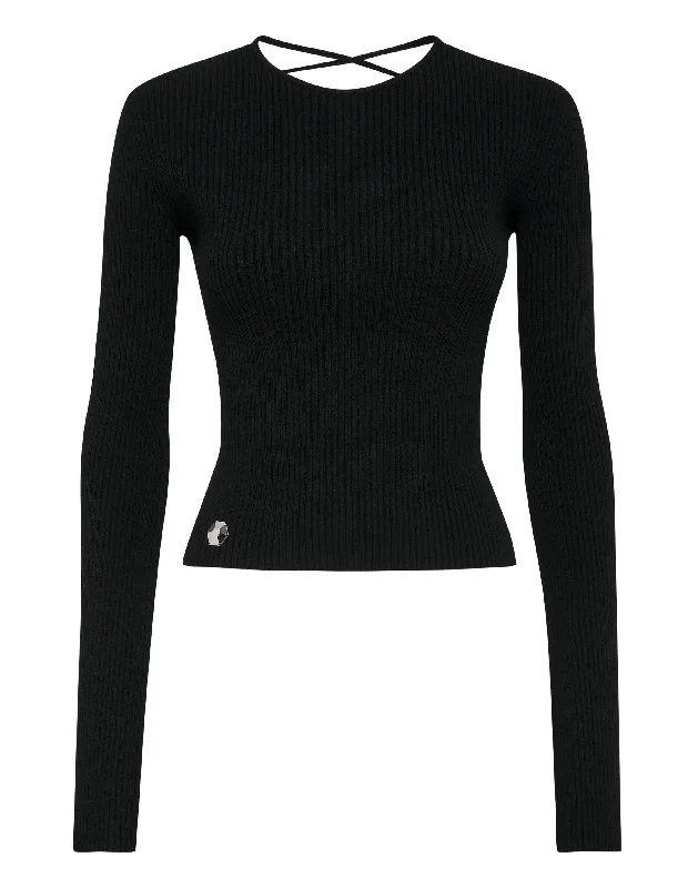 Seasonal Clearance Knit Criss Cross Top