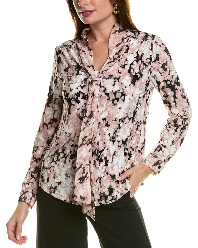 Best Deals Of The Season Anne Klein Mixed Media Top