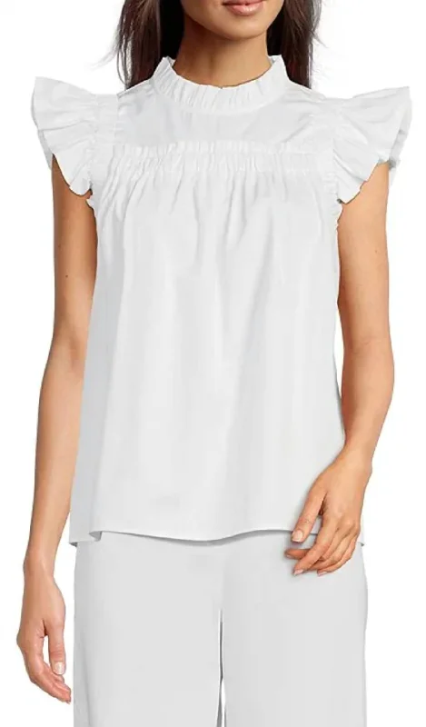 Sale Event, Prices Rock Eloise Cotton Sateen Top In White