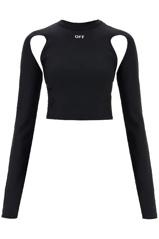 Best Deals Of The Season Off- Women's "Cropped Top With Cut Out Detail