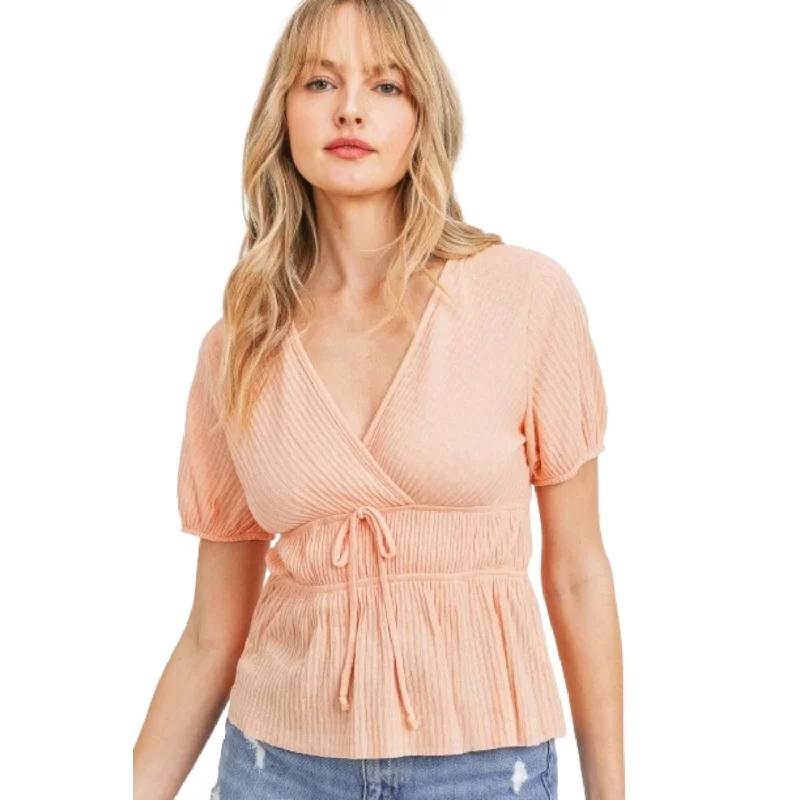 Playful Fashion Offers Front Tie Cut Edge Top