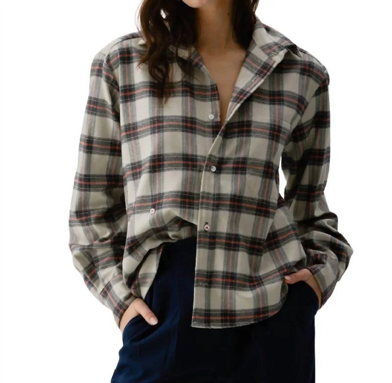 Daily Deals Daily Japanese Flannel Shirt In White Plaid