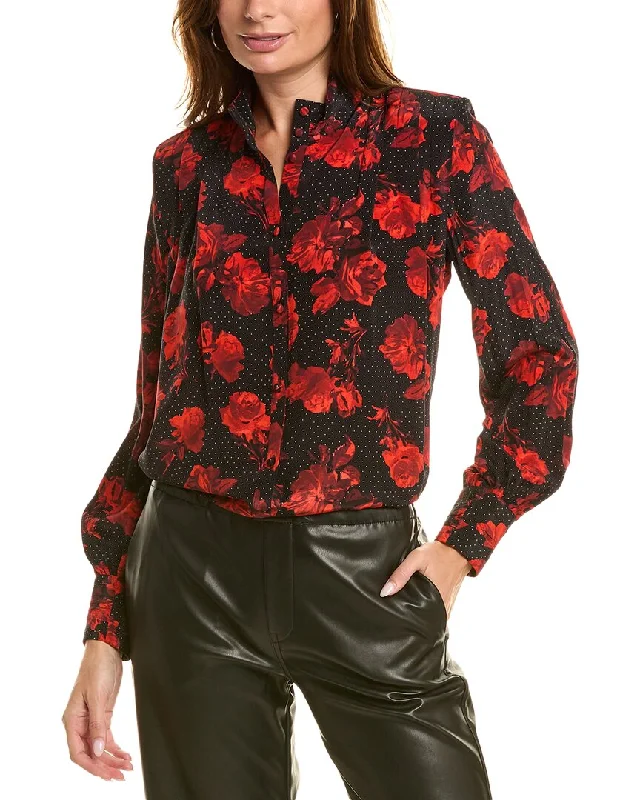 Trend Leading Collection The Kooples Rose Silk Shirt