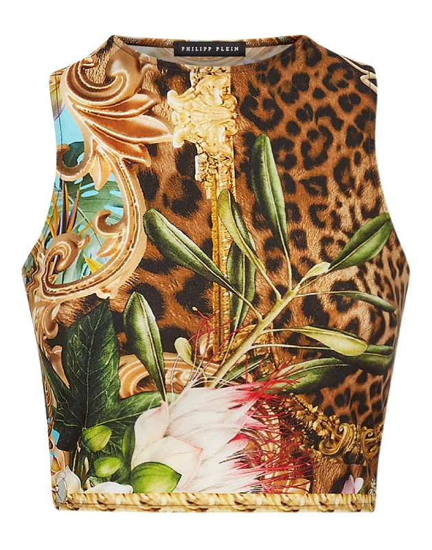 Winter Warehouse Sale Crop Top Baroque Flowers